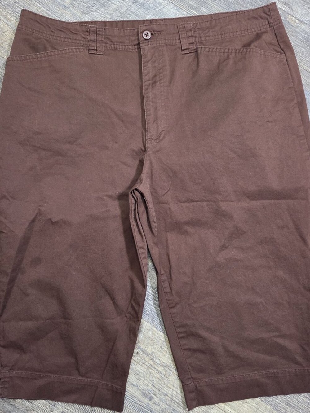 White Stag Chocolate Brown Capri Pants Sz 18 Light Stretch-Lightweight